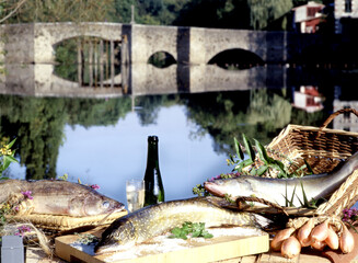vin et poisson
