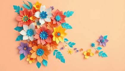 Vibrant Handcrafted Floral Arrangement for Festive Decorations, Greetings, and Creative Projects