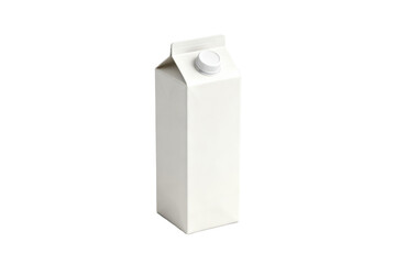 A white rectangular carton package with a cap for beverage or liquid