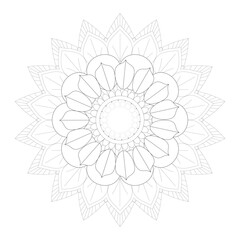 vector illustration of a flower mandala white background