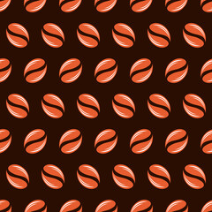 Coffee beans seamless pattern vector design