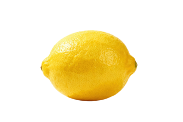 Fresh and vibrant yellow lemon with smooth skin
