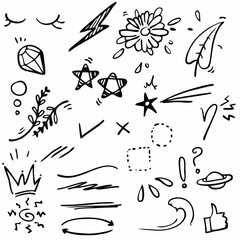 Doodle element handdrawn illu...