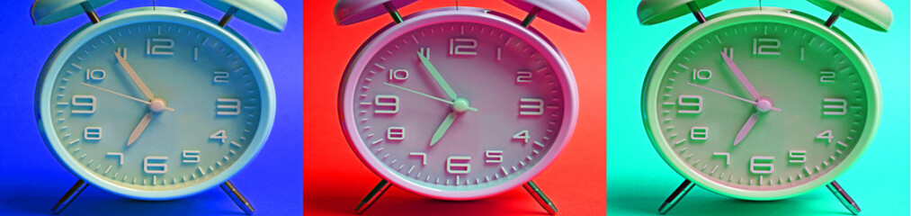 3 Alaem clocks set for  7am