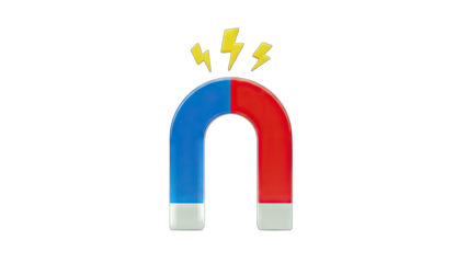 Magnet Attracting Energy: Concept Illustration