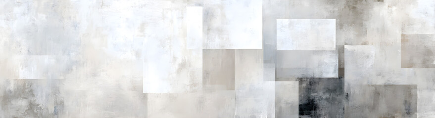 An aged white grunge background with understated geometric shapes.