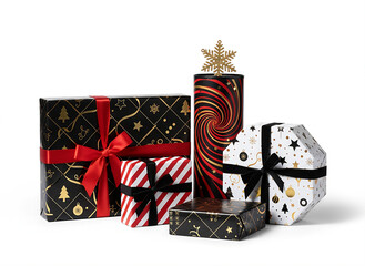 christmas gift box with ribbon