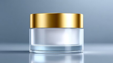 Showcasing glass packaging for cosmetic product elegant studio environment professional viewpoint