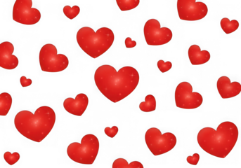 Red heart pattern romantic background