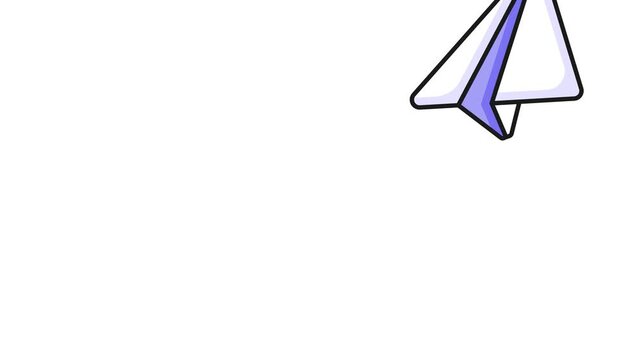 Paper plane with dollar coins, concept of money transfer, transactions, payments, online banking, vector animation illustration