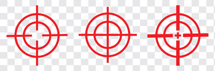 Gun target icon collection. Vector illustration. Focus icon symbols. app and web UI solid and line icon