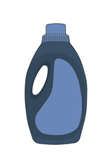Detergent bottle vector for cleaning products, packaging design, household supplies, and liquid soap concepts.