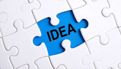 Fototapeta premium Generating the Next Great Idea: Finding Creative Solutions, Sparking Innovation, and Unlocking the Missing Piece of the Business Puzzle