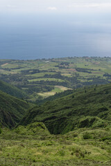 Fototapeta premium View of the Ocean from the Elevated Terrain of São Miguel Island, Azores
