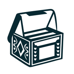 Open Decorative Box Icon Vector