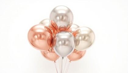 Elegant Metallic Balloons for Celebrations and Festive Occasions
