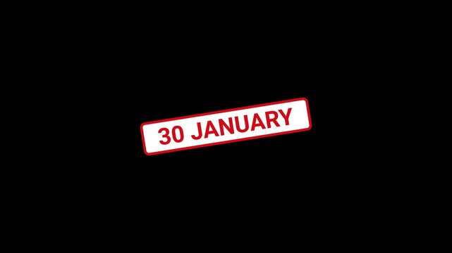 30 January stamp effect animation