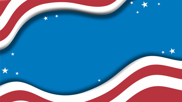 American flag blue red stripe corner border banner