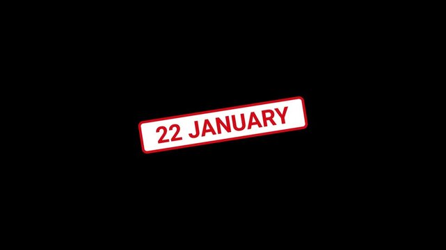 22 January stamp effect animation