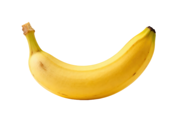 Fresh yellow banana with natural curved shape