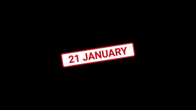21 January stamp effect animation