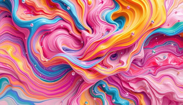 Swirling candy colors with sparkling embellishments, perfect for celebrations, vibrant designs, and joyous occasions.