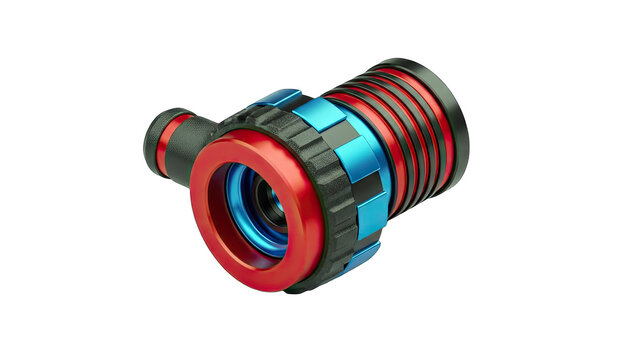 Modern Torch Head Isolated on White Background