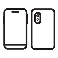 device and technology line icon.  electronic devices and handphone, computer, equipment and electronics. smarphone, tablet, keyboard, computer monitor, laptop and camera symbol collection. vektor.