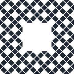 Black and White Morrice Lattice Frame with Intricate Geometric Design