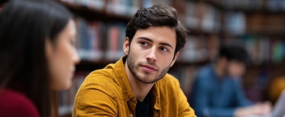 students huddled like bees in a cozy hive surrounded by books and laptops