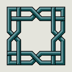 Morrice Lattice Pattern with Intricate Interwoven Design