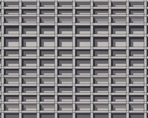 Geometric Morrice Lattice Wall Pattern with 3D Effect in Beige and Green Tones