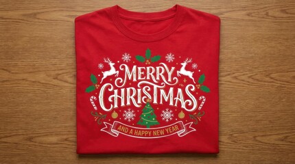 a joyful merry christmas t-shirt design radiating warmth and holiday spirit