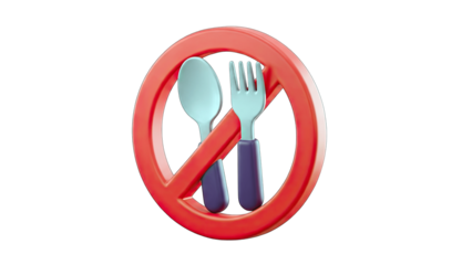 No Eating Sign - Forbidden Food Concept