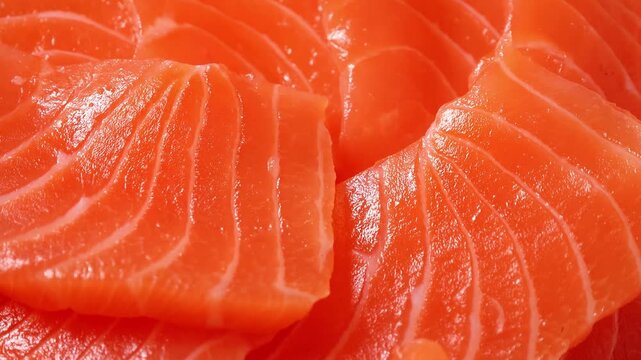 Red fish fillet. Raw salmon fillet texture close up