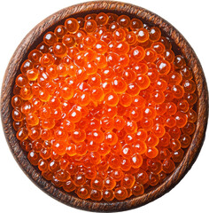 bowl of salmon roe ikura with rice 