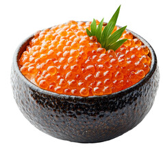bowl of salmon roe with rice,japanese ikura don 