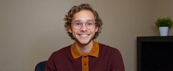 smiling mentor engaged in a virtual qa session responding to viewer inquiries