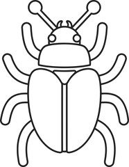 Beetle Outline Vector