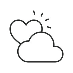 Hope icon in line design. cancer awareness, support, positivity, oncology care, patient wellbeing, inspiration on white background vector. cancer awareness editable stroke icon