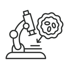 Biopsy icon in line design. oncology diagnosis, tissue sample, cancer detection, pathology, research, screening on white background vector. cancer biopsy editable stroke icon