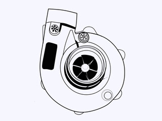 Turbo vector illustration of background withe by moey