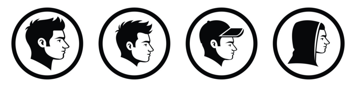 Avatar and Profile Silhouette Collection in Vector   illustration.