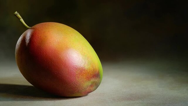 Video Fresh mango sitting on a dark surface