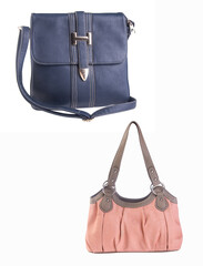 A small handbag with a textured front flap, a short shoulder strap, and a butterfly-shaped metal detail on the front.