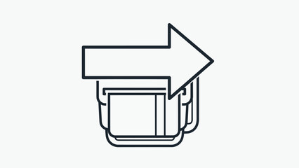 Simple Outline Line Art of a Stack of Dollar Coins - Finance and Savings Conceptd