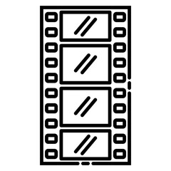 Film slide vector for editing movie