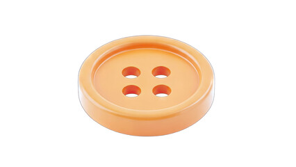 Fototapeta premium Orange Button Isolated on White Background