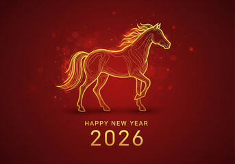 Minimal Luxe Fire Horse &ndash; New Year 2026
