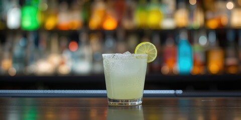 Margarita cocktail with lime garnish and lemon slices, ideal for social gatherings, World Cocktail Day